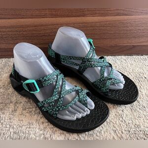 Chaco Updraft Ecotread X2 Women's Size 10 Green Black Sport Outdoor  Sandals